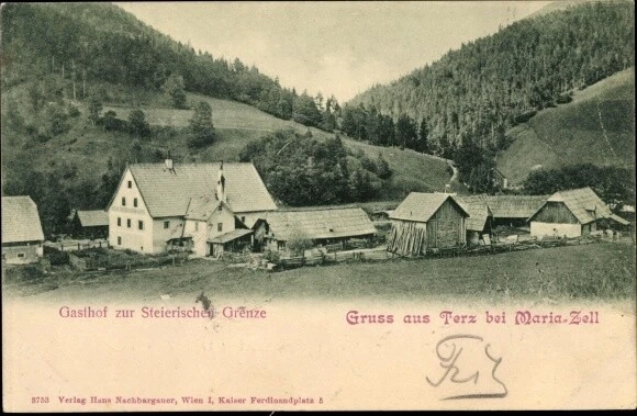 Ak Terz Mariazell Steiermark, Blick zum Gasthof zur Steirischen... - 10137242