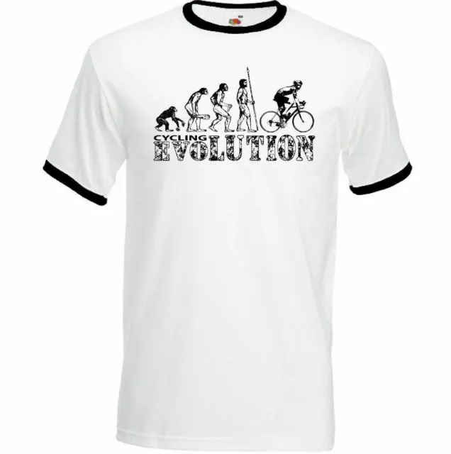 Ciclismo Evolution Divertente da Uomo T-Shirt Bici Bicicletta MTB BMX Racer Road