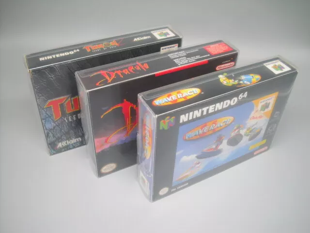 Schutzhüllen / Protection / Klarsicht für SNES / N64 Nintendo OVP Spiele 0,3mm 2