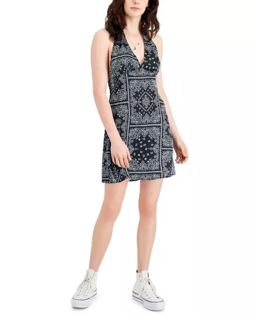 Just Polly Junior's Printed Halter Neck Dress Black Size XL