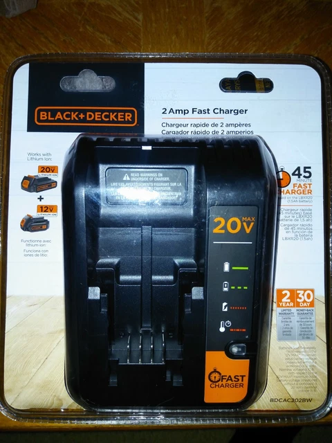 BLACK DECKER BDCAC202BW 12V 20V MAX Lithium 2 Amp FAST Battery