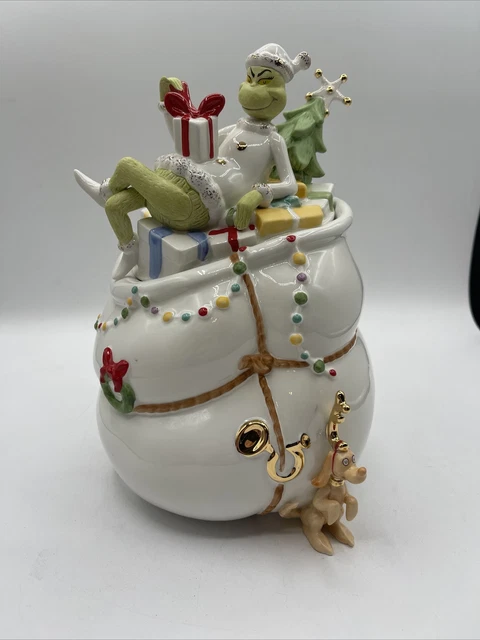Grinch Lenox Cookie Jar Figurine Max Merry Dr. Seuss Who Stole Christmas NEW Grinch Lenox Cookie Jar Figurine Max Merry Dr. Seuss Who Stole Christmas NEW
