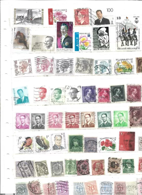 Timbres  Obliteres   Sur  La  Belgique