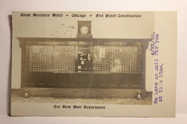 Postcard RPPC Great Northern Motel Mail Department Chicago IL E20