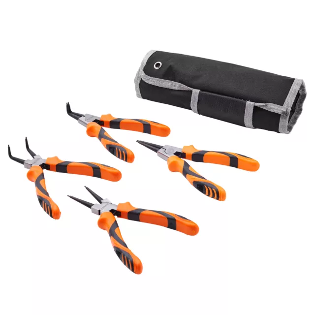 VEVOR Snap Ring Pliers Set Circlip Pliers Kit 4-Piece Internal and External