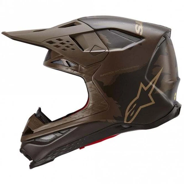 Alpinestars Supertech S-M10 LE INDIANAPOLIS MX Motocross Helmet (Brown/Gold) 3