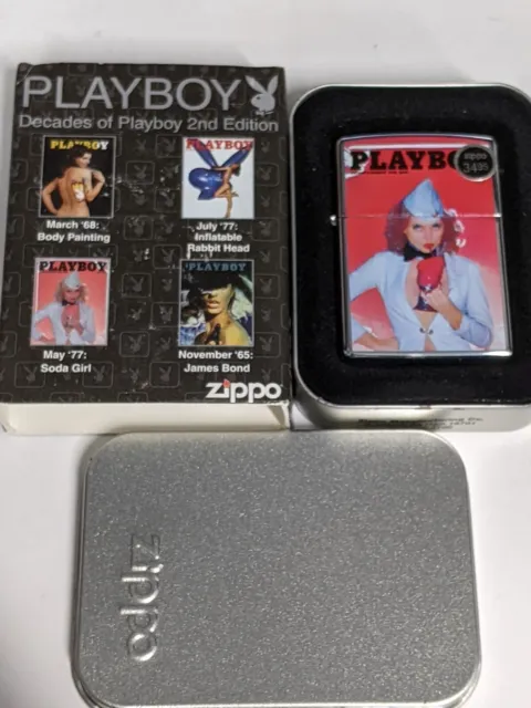 Zippo 2005 Playboy Cover May 1977 Polished Chrome Sealed In Box R599
