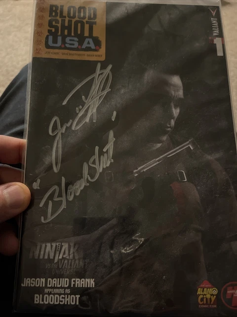 Bloodshot Usa #1 Valiant Alamo City Con  exclusive Variant signed by Jason Frank