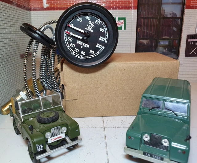 LAND ROVER SERIES 1 80 Oil Pressure Gauge Water Temperature Dual Jaeger