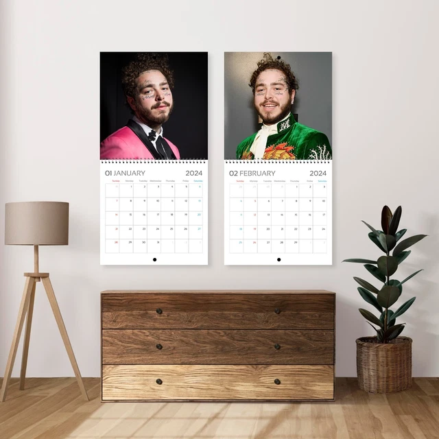 POST MALONE CALENDAR 2024, Post Malone 2024 Celebrity Wall Calendar £23