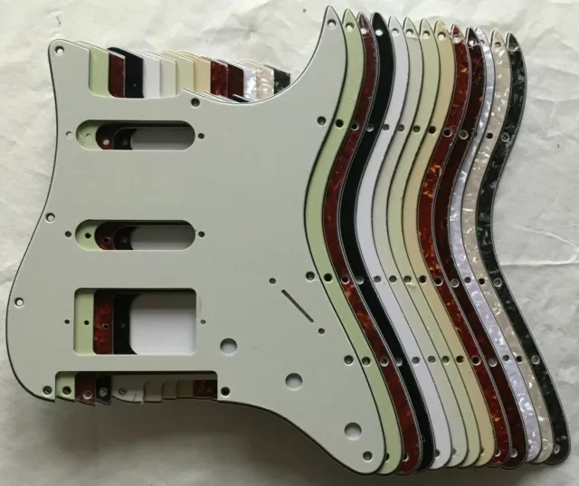 Stratocaster Pickguard HSS US 3 plis blanc