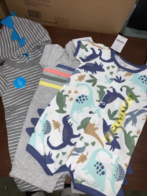 carters baby boy 6M set of three one Pieces