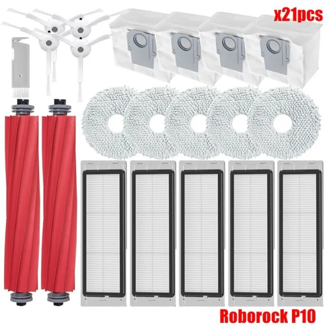 For Roborock Q Revo / P10 Robot Vacuums Main Side Brush Hepa Filter Mop Dust Bag