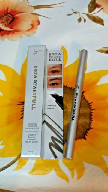 it Cosmetics BROW POWERFULL"Universal Taupe" Brow Pencil -Full Size 0.16 g.- NIB