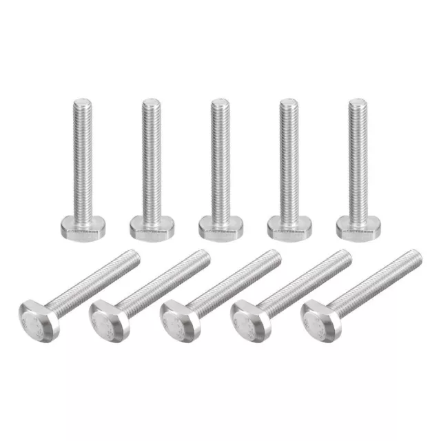 10pcs Stainless Steel T Shape Screws Silver T Slot T-Slot Bolts