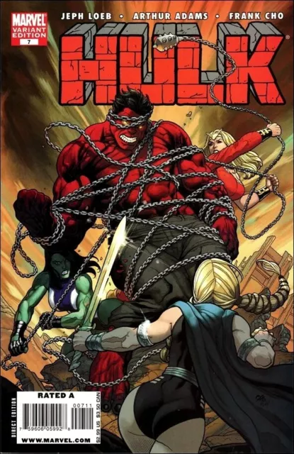 Hulk #7 Dec 2008 Frank Cho Variant Cover Red Hulk Spider-Man Marvel Comic Book 1