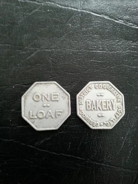 Cessnock coop store token 8 sided  one loaf