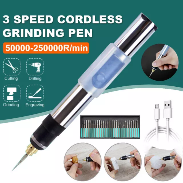 Cordless Engraving Pen USB Rechargeable Micro Engraver Electric Engraving Tool.