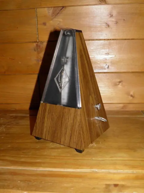 German Wittner Faux Wood Metronome With Bell & Winding Key