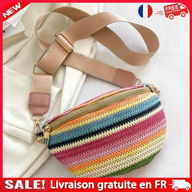 Porte-monnaie/Porte-clés Arc-en-Ciel Pour Enfant - Triple Pli - Bandeoulière Amovible - Cadeau Anniversaire, Noël - Pour Filles Et Garçons