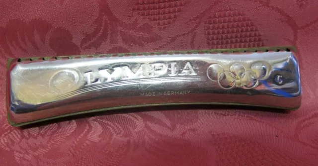 Olympia Mundharmonika C Dur Made in Germany alt L 15 cm vintage harmonica 28080