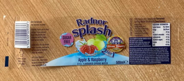 2 For 1 Alton Towers Voucher -  Radnor Splash - Use By  18/10/24
