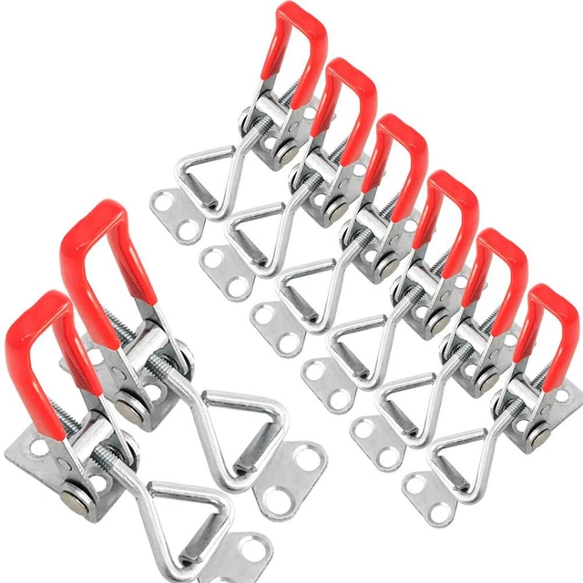 8 Pack Adjustable Toggle Clamp, 330lbs Holding Capacity Heavy Duty 4001 Style...