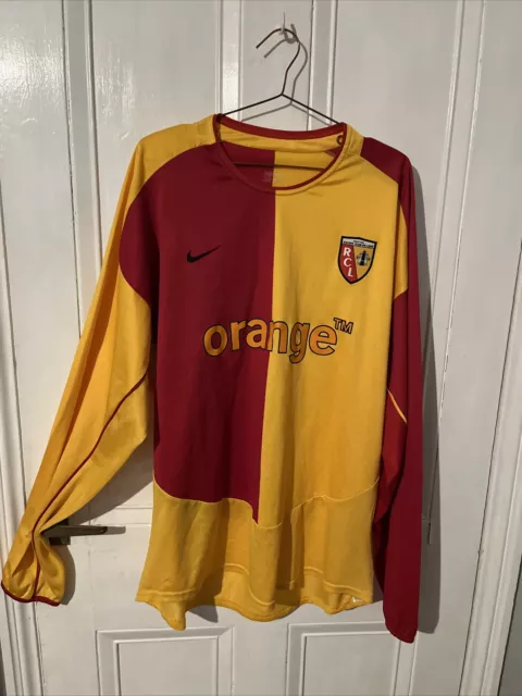 RC Lens Football Shirt Home 2004/2005 Nike XXL Rare Long Sleeve Vintage