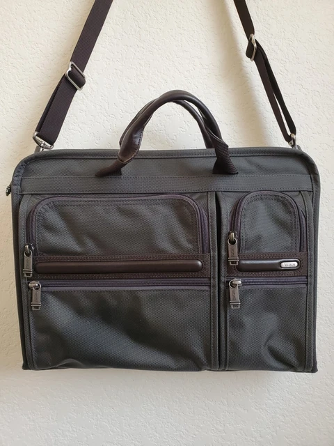 Tumi Black Gray Computer Laptop Bag Briefcase Work Travel Shoulder Strap EUC