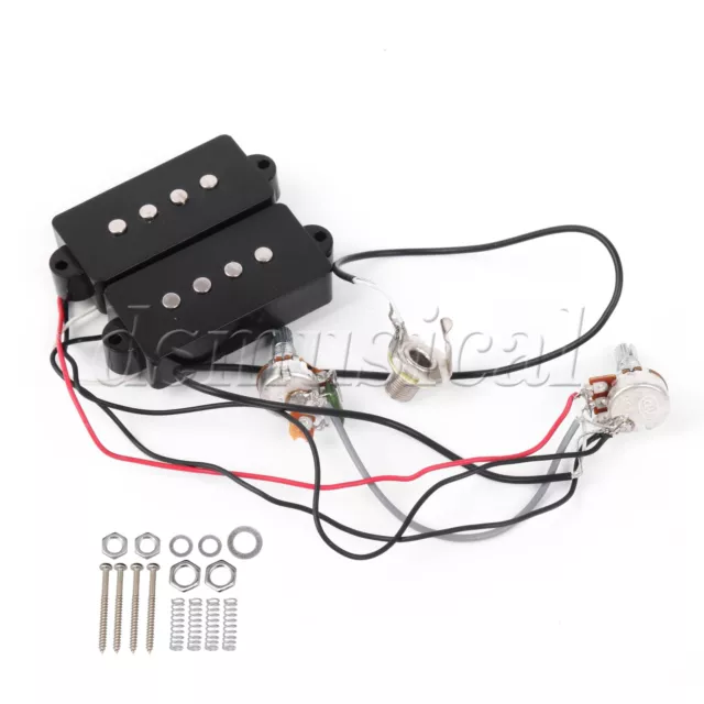 Prewired Neck & Bridge Humbucker Pickups for Bass 4-string Electric Guitar