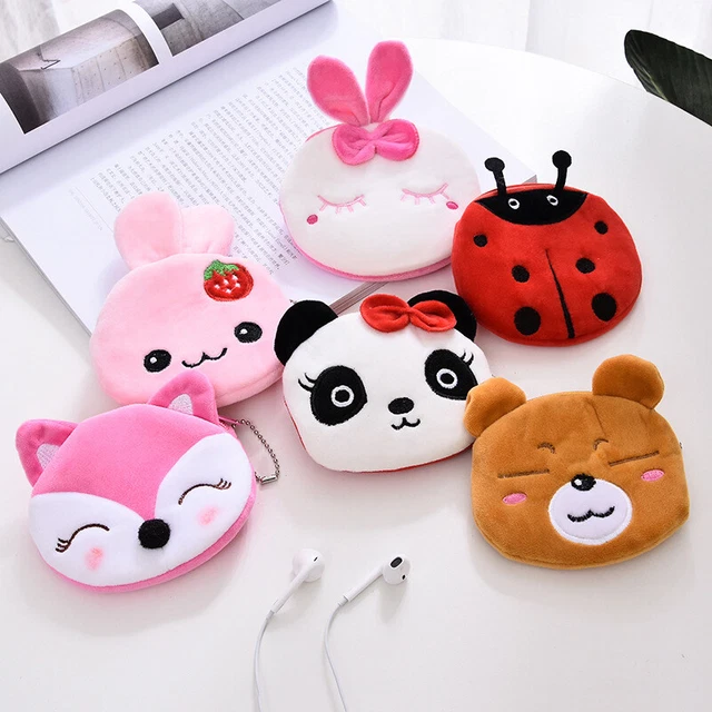 Children Plush Coin Purse Cartoon Cute Small Fresh Plush Zipper Change Purse