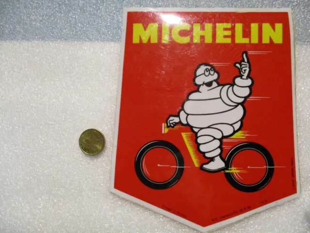 Grand Autocollant Michelin Velo Bib Rigide Retro Sticker Aufkleber 1960/70