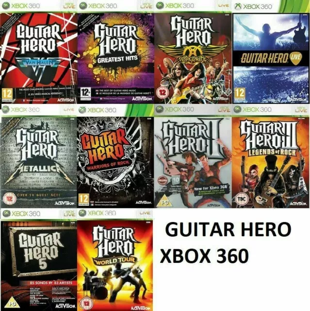 Xbox 360 Guitar hero- Game Only - Assorted/Bundle - Fast &FREE Delivery UK Stock