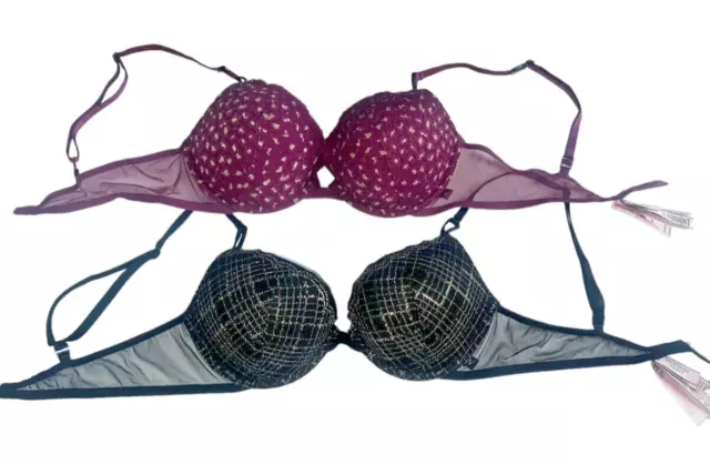 Victoria's Secret set Sparkly Diamante Rhinestone straps Bra 38 C