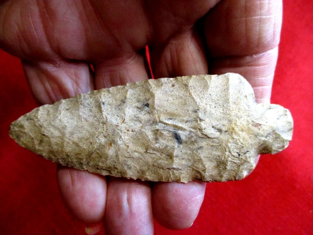 AUTHENTIC  INDIAN  Arrowhead / ARTIFACT 2. MULBERRY CREEK 3. 3/4 INCHES
