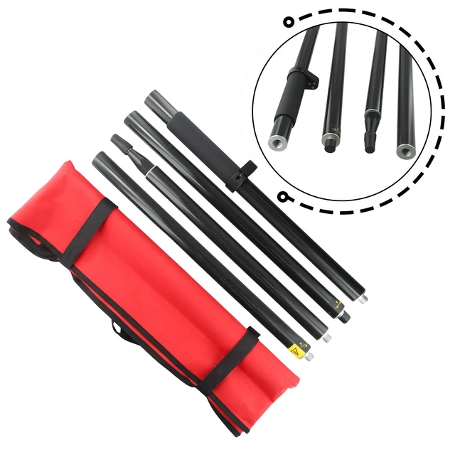 PÔLE DE SONDAGE GNSS RTK en fibre de carbone polyvalent 2M pour ...