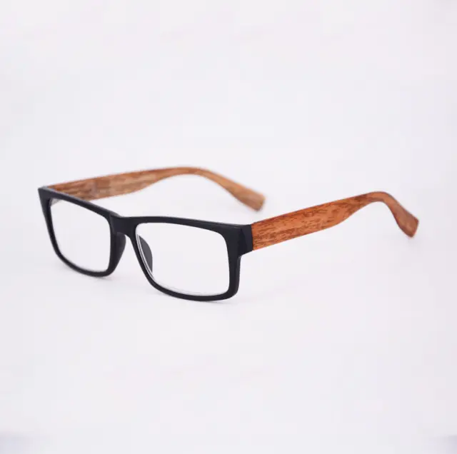 Imitation Wood Square Reading Glasses For Men Women Classic Fashion Glasses New