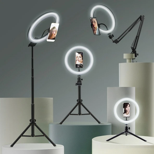 Anello Lucido LED Per Live Streaming E Nail Art: Testa Di Ricambio Con 3 Colori E Luminosità Regolabile - 3