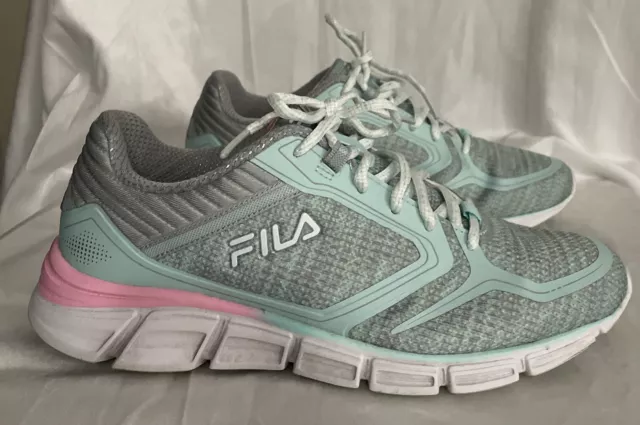 Fila Women's Memory Foam Cool Max Sneakers Color Mint/Pink Size 7.5