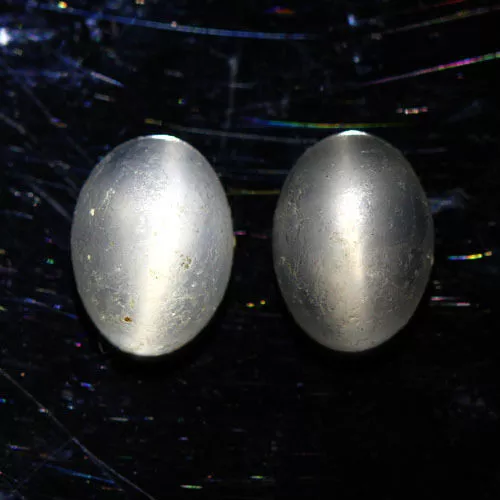 2.89 Cts_Wow Amazing Matching Pair_100 % Natural Milky White Moonstone Cat's Eye