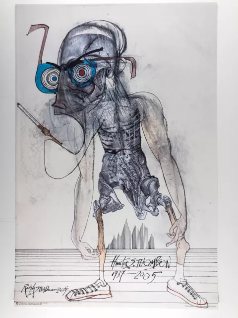 (LAMINATED) RALPH STEADMAN "HUNTER S. THOMPSON" POSTER (61x91cm) PICTURE PRINT