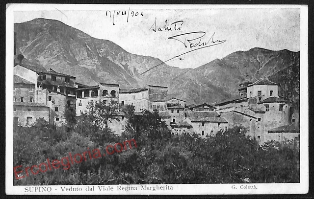 ag0733 - CARTOLINA D'EPOCA - Frosinone Provincia - Supino  1904