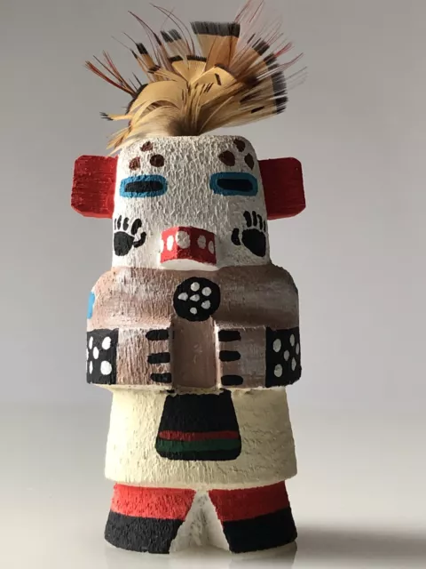Vintage Hopi Kachina Doll WHITE BEAR by G.Pooley 2.75x 1.25x 1.25”