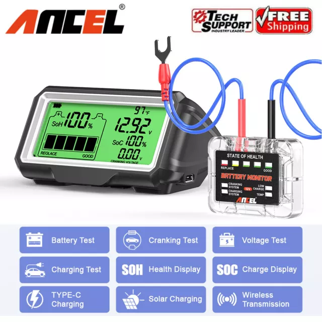 ANCEL BM200 PRO 12V LED Car Battery Health Tester Monitor Charging Analyzer Tool