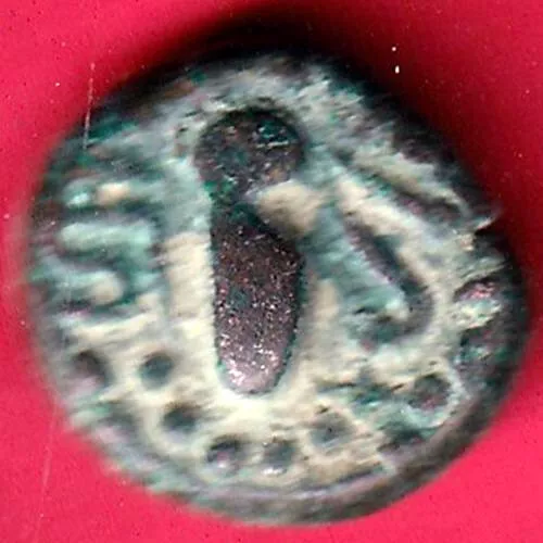 Ancient India Gadhaya Dynasty King Portrait Rare Coin #Y40