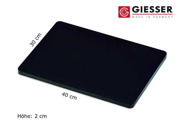 40x30 cm Schneidebrett Messerbrett Küchenbrett Kunststoff Giesser Messer schwarz