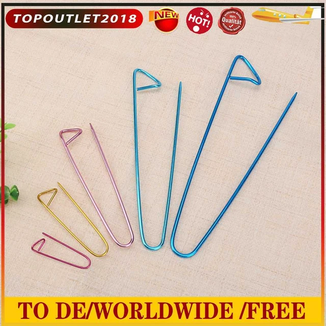 5pcs Aluminiumlegierung stricken Inhaber Stricknadeln Marker Handwerk Haken für