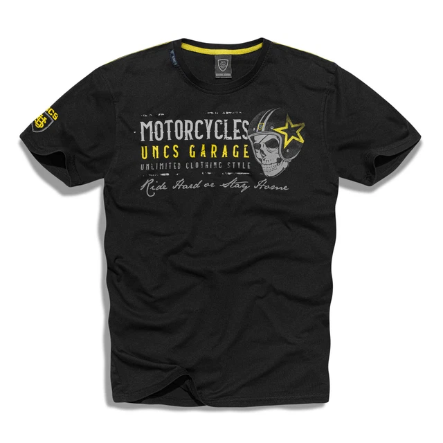 T-shirt uomo biker UNCS scollo a O casco teschio motociclette garage S-6XL