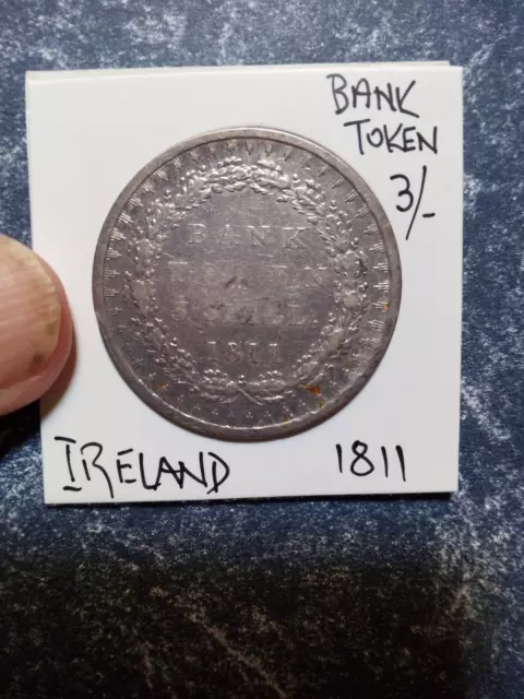 IRELAND 3 shilling bank token 1811