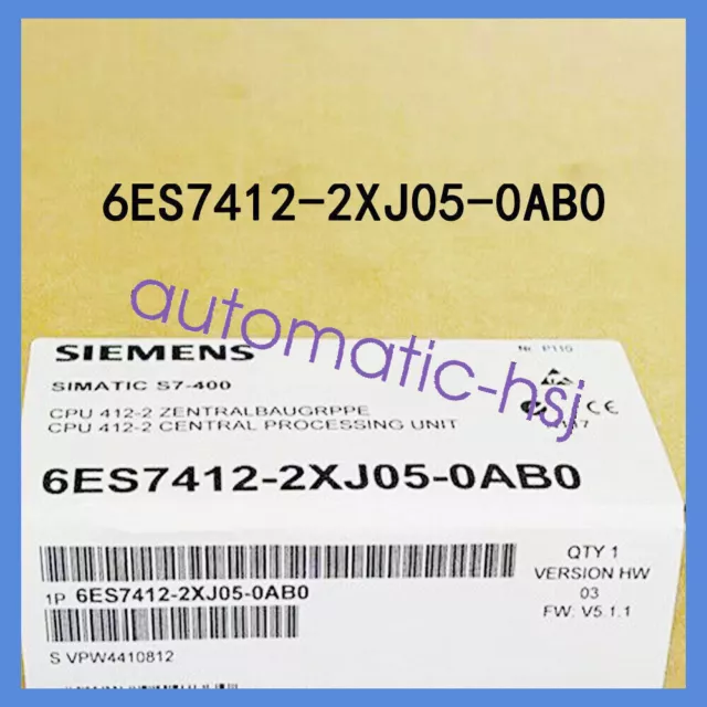 Siemens 6ES7 412-2XJ05-0AB0 New In Box 6ES7412-2XJ05-0AB0 Expedited Shipping 1PC